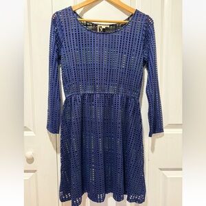 NWT Hem & Thread Plaid Mesh Fall Dress Womens Medium